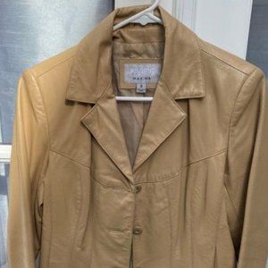 Wilson Maxima Genuine Leather Jacket Light Brown Size Small